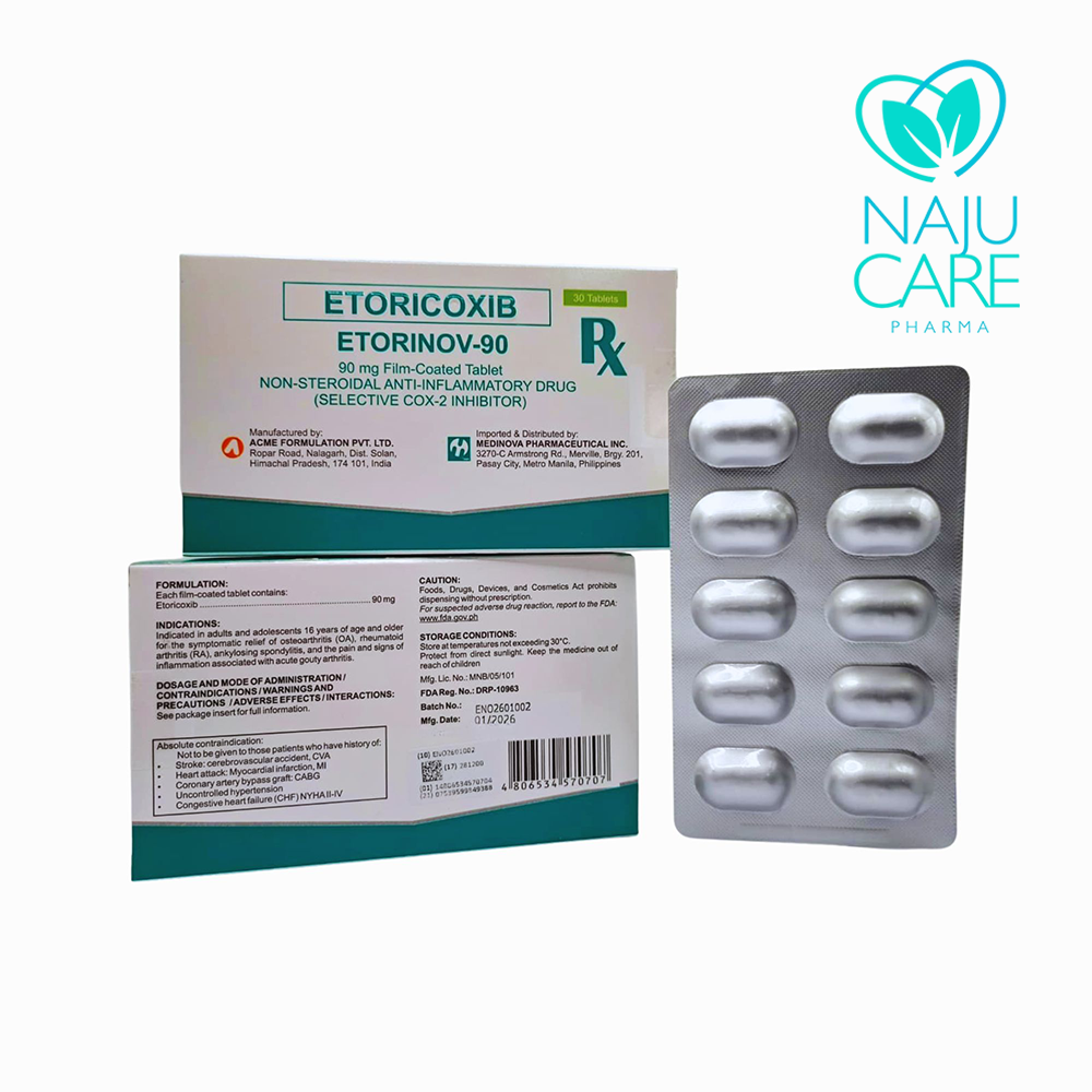Etoricoxib Etorinov-90 90mg Film-Coated Tablet 1 BOX