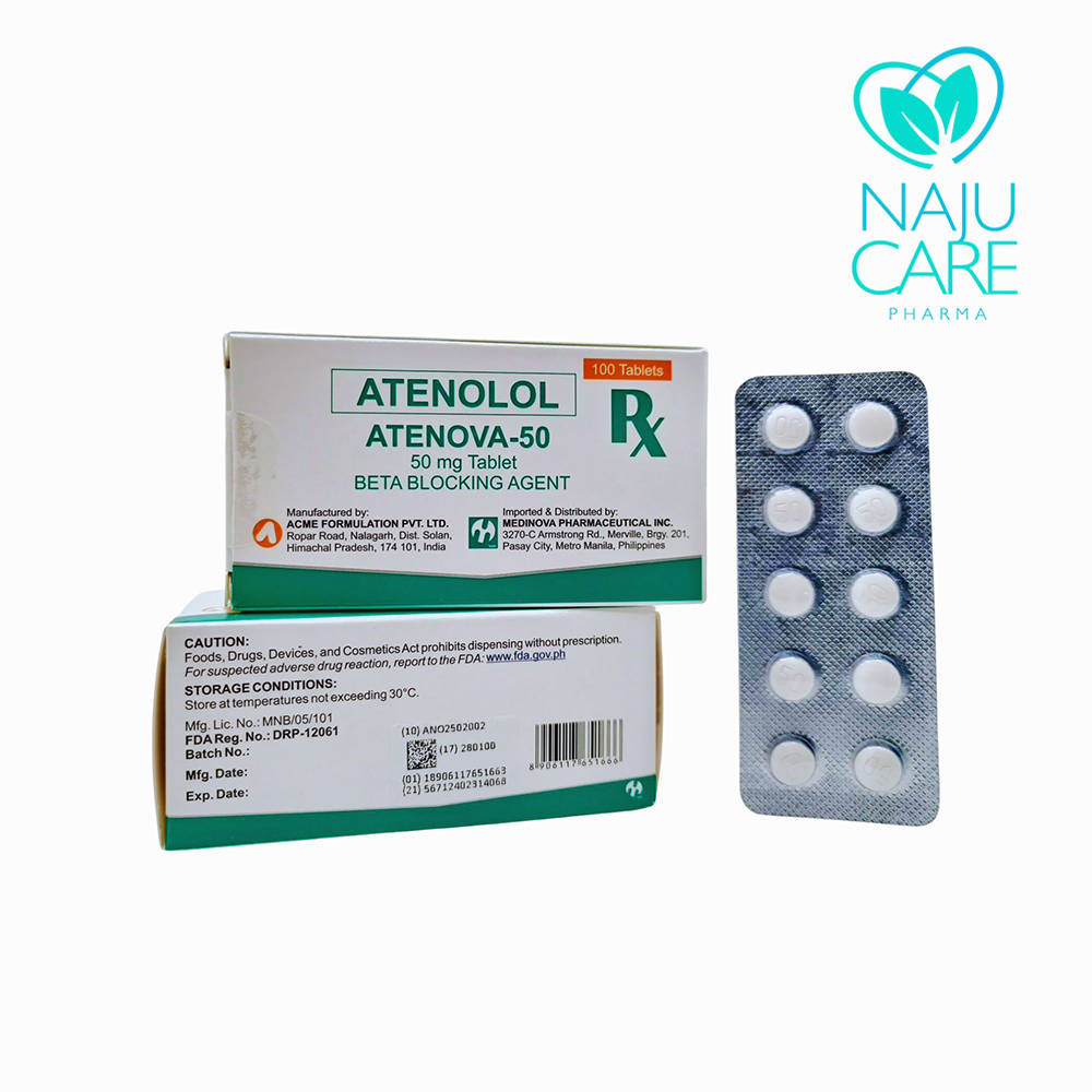 Atenolol Atenova-50 50mg Tablet 1 BOX