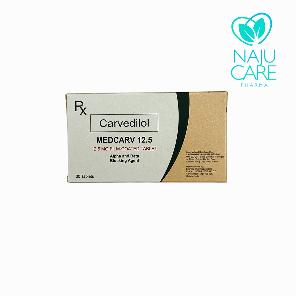 Carvedilol MEDCARV 12.5 12.5mg Tablet 1 BOX