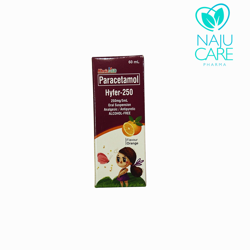 PARACETAMOL 250mg/5ml-60ml Susp (Hyfer-250)