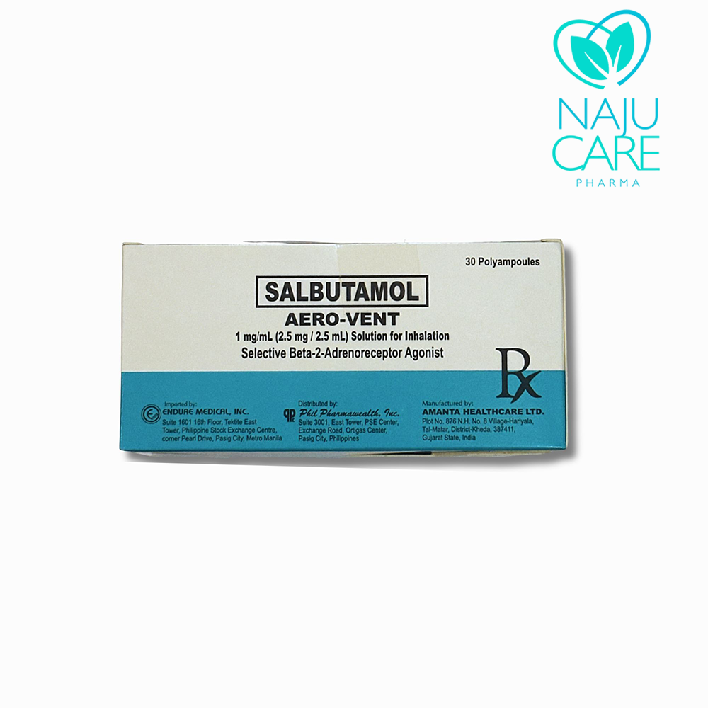 SALBUTAMOL sulfate 1mg/2.5mg/2.5ml nebules (Aero-vent)