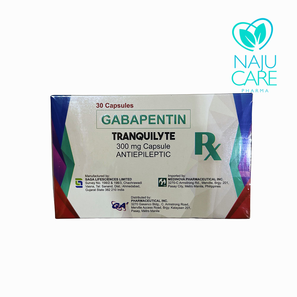 Gabapentin TRANQUILYTE 300mg Capsule 1 BOX
