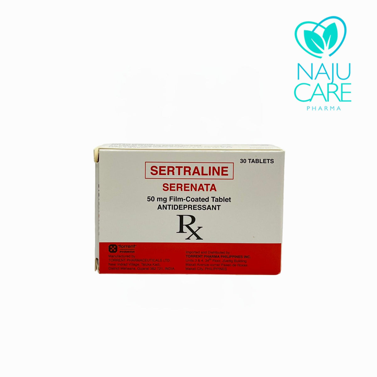 SERTRALINE HCl 50mg Film-Coated Tablet (Serenata)