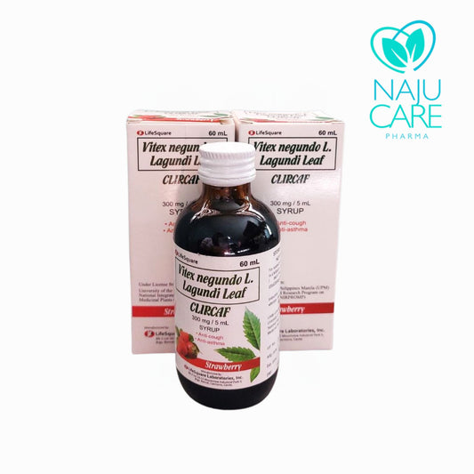 Lagundi Clircaf 300mg 60ml Syrup 1 BOX