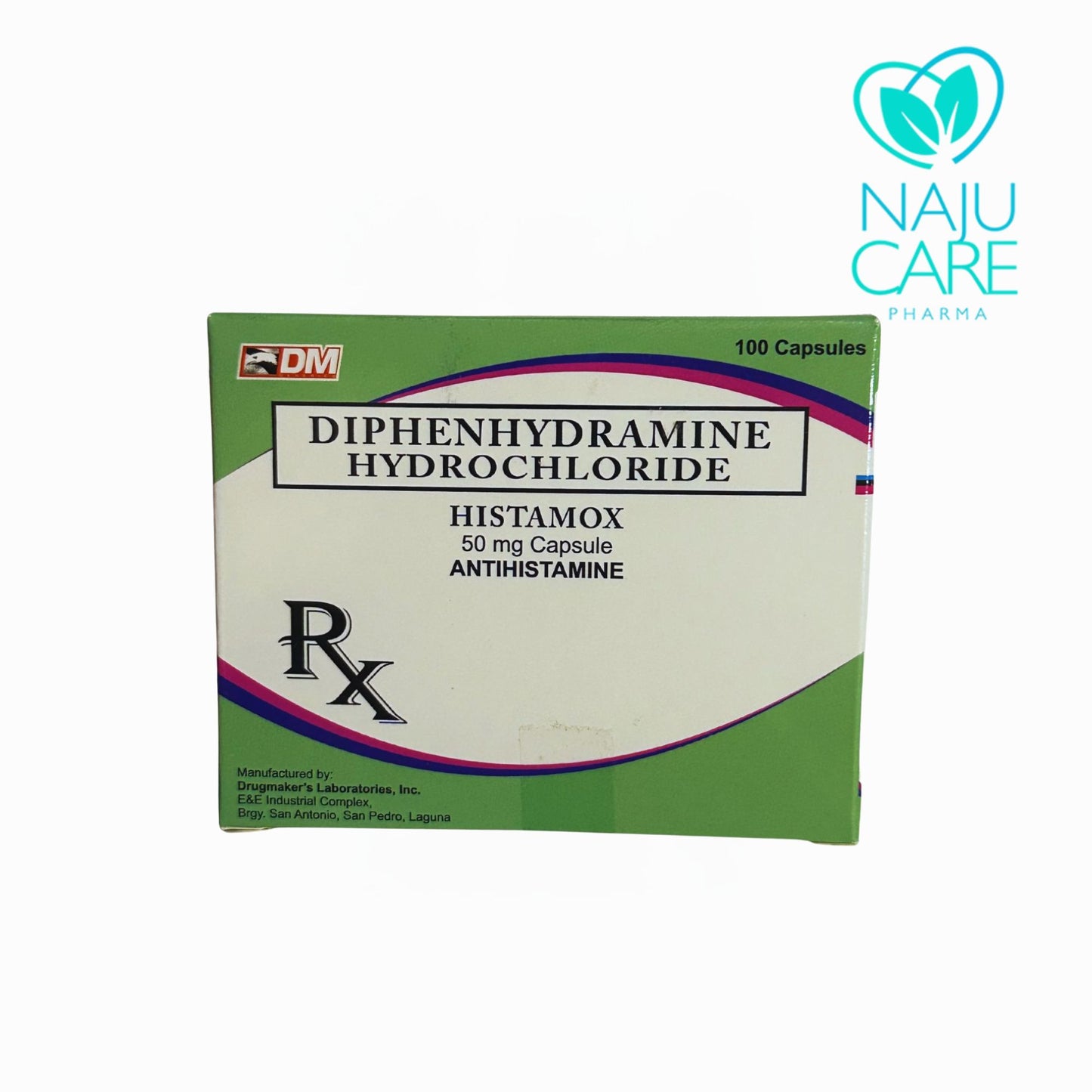 Diphenhydramine HISTAMOX 50mg Capsule 1 BOX
