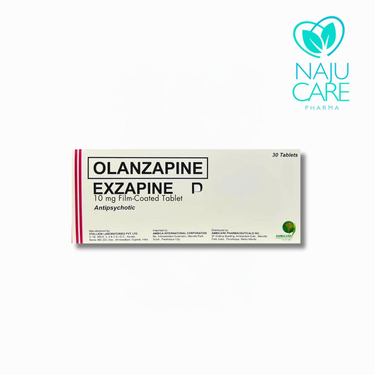 OLANZAPINE 10mg Film-Coated Tablet (Exzapine)