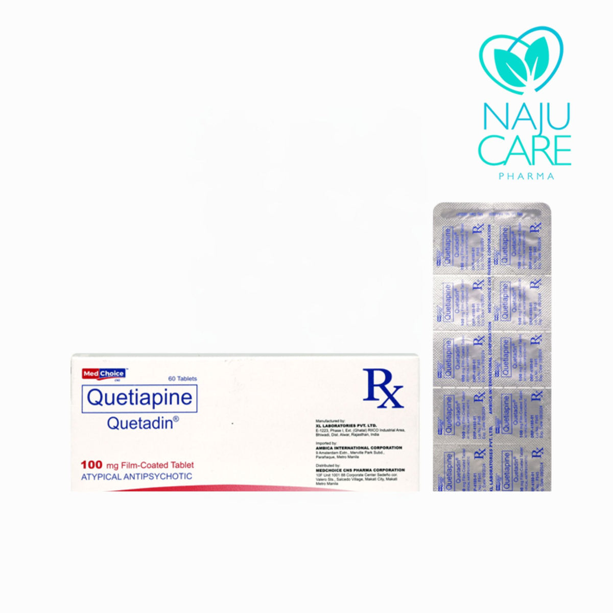 QUETIAPINE 100mg Film-Coated Tablet (Quetadin®)