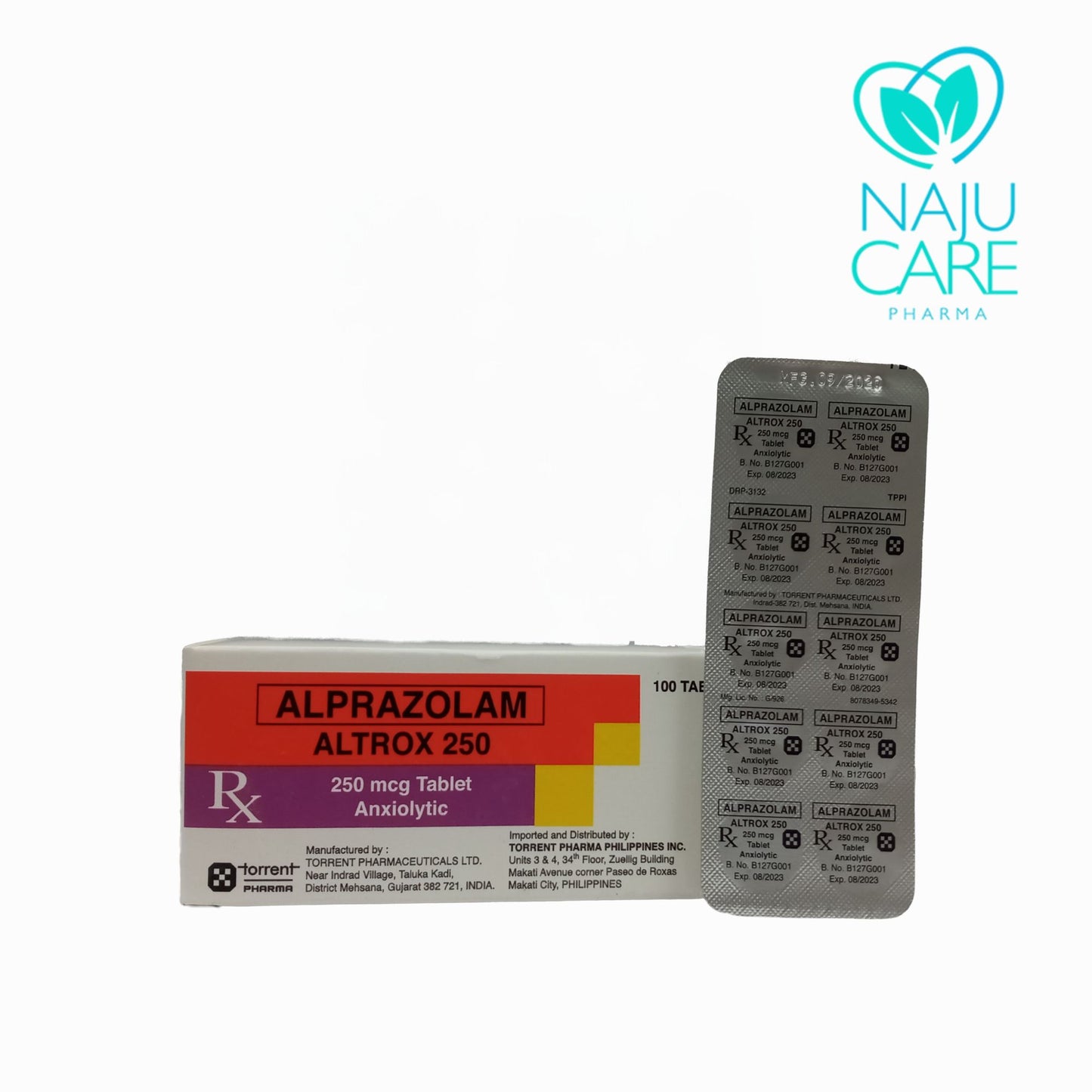 ALPRAZOLAM 250mcg Film Coated Tablet (Altrox)