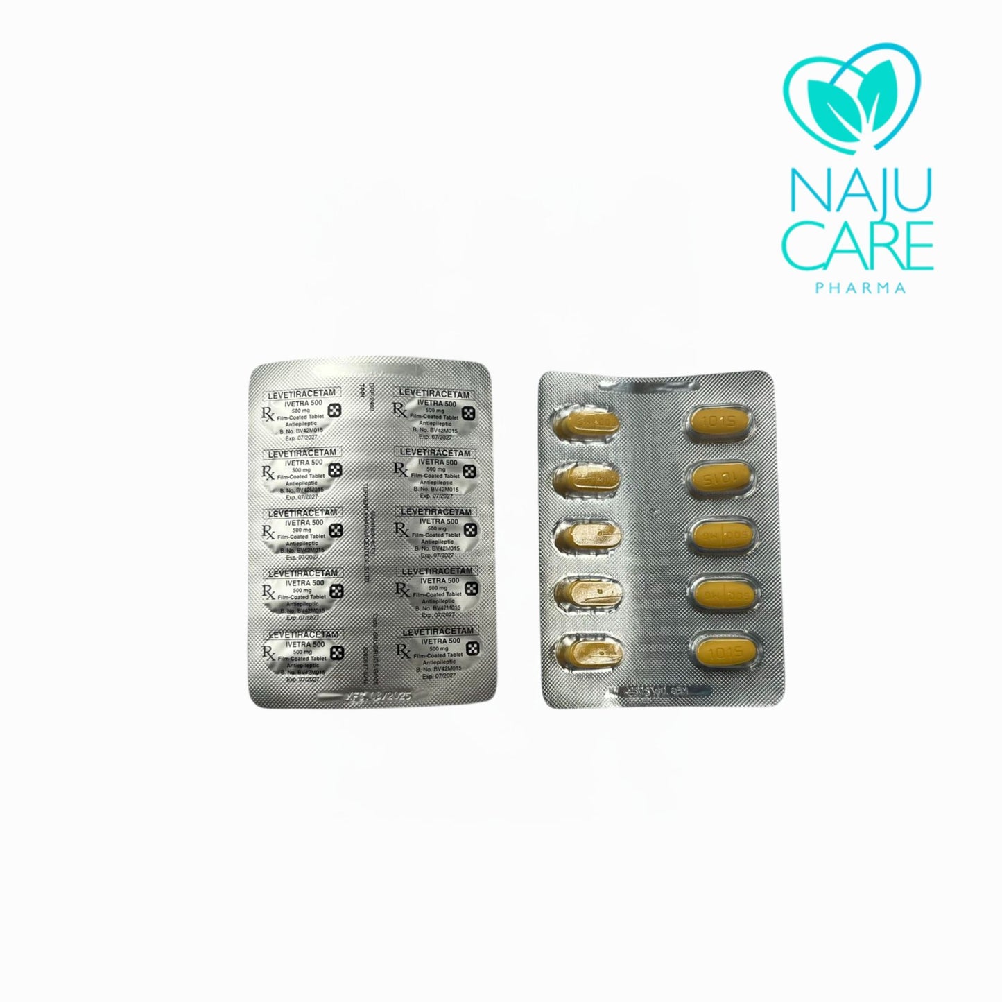 LEVETIRACETAM 500MG FILM-COATED TABLET (IVETRA-500) 60 TABLETS