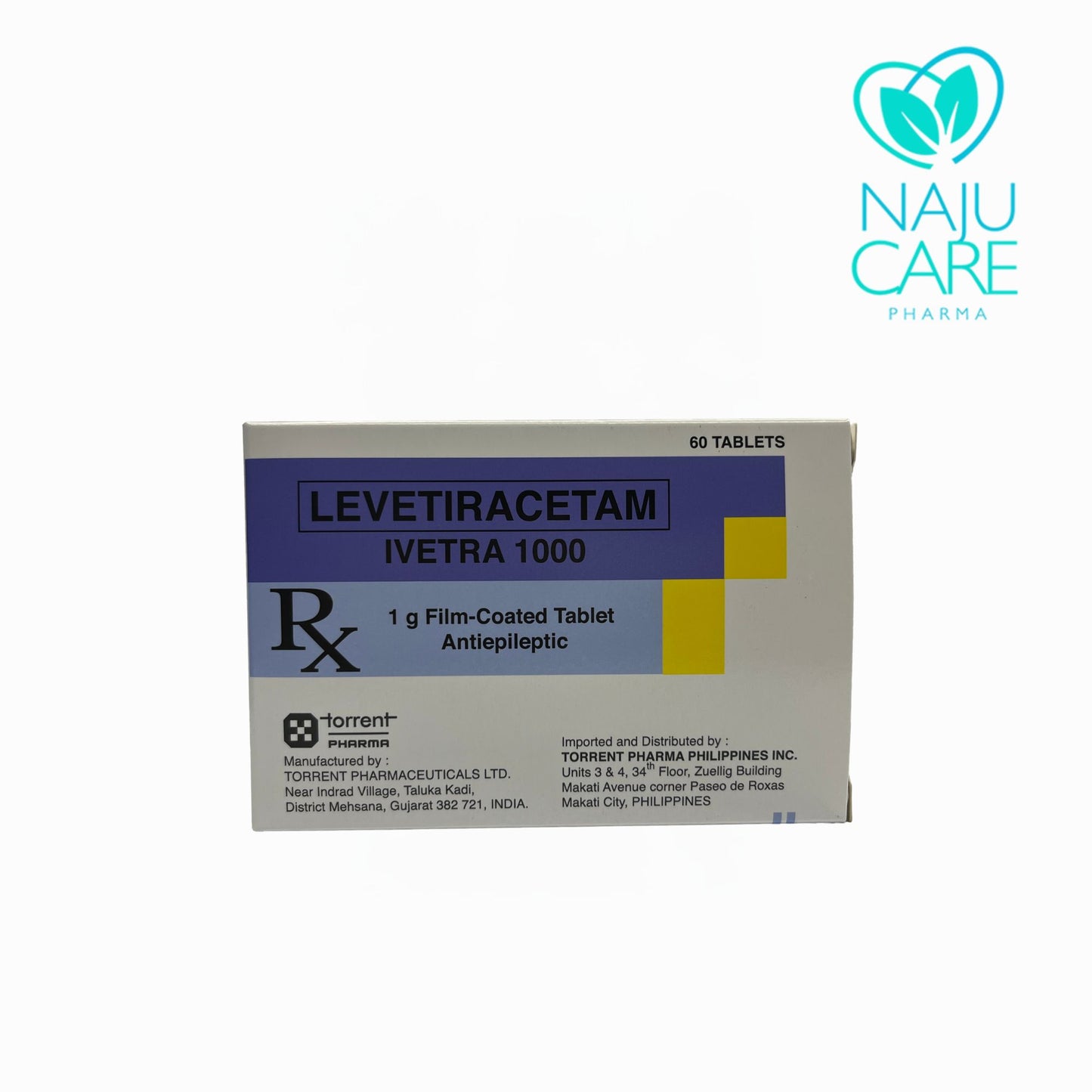 LEVETIRACETAM 1GRAM FILM-COATED TABLET (IVETRA-1000) 60 TABLETS