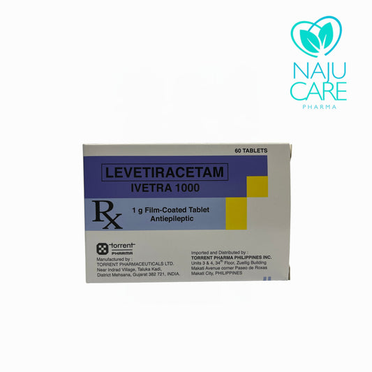 LEVETIRACETAM 1GRAM FILM-COATED TABLET (IVETRA-1000) 60 TABLETS