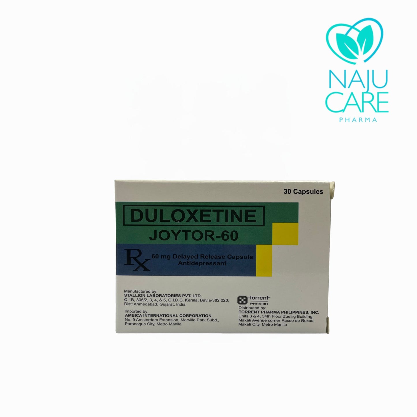 DULOXETINE 60MG CAPSULE (JOYTOR-60) 30 CAPSULES