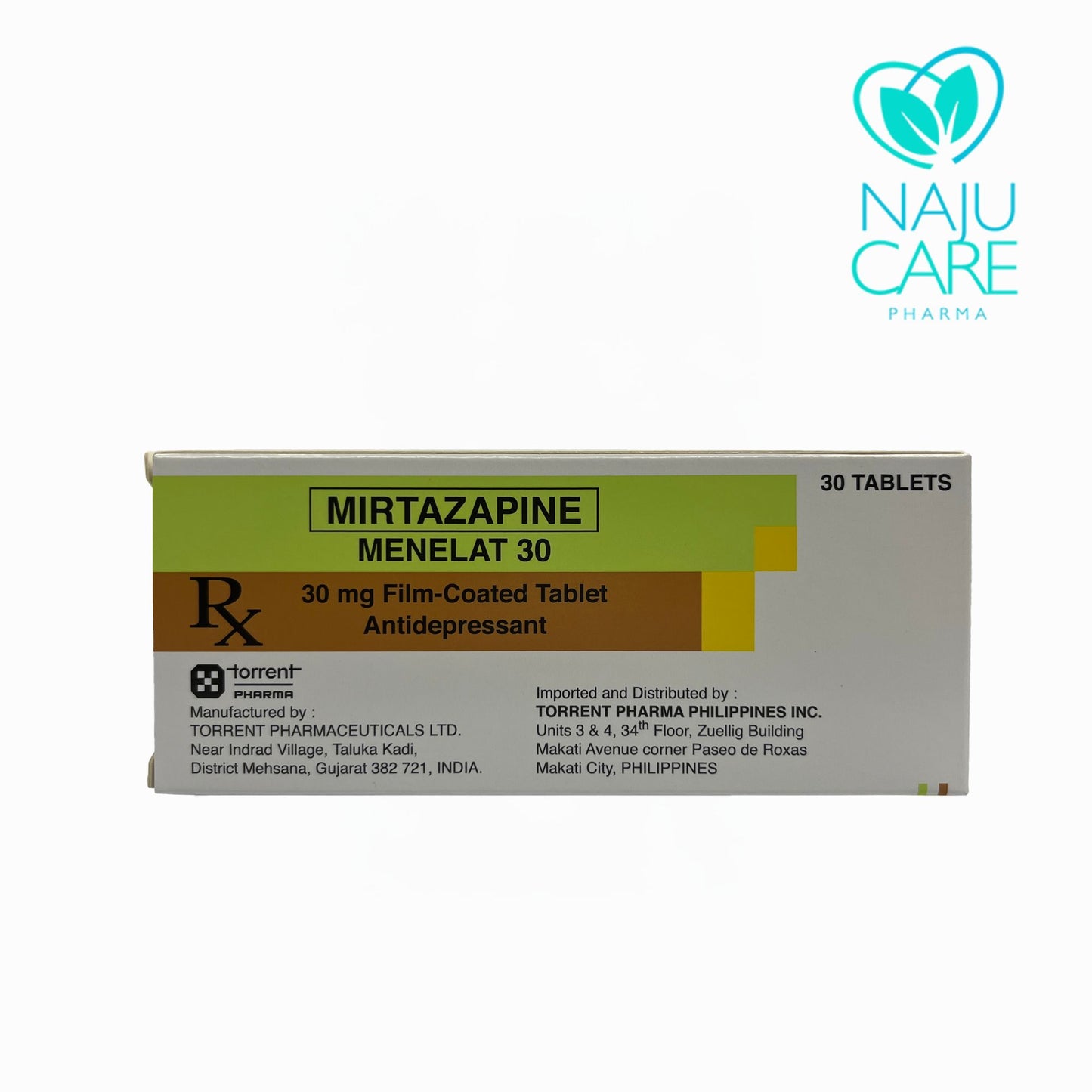 MIRTAZAPINE 30MG FIL-COATED TABLET (MENELAT 30) 30 TABLETS