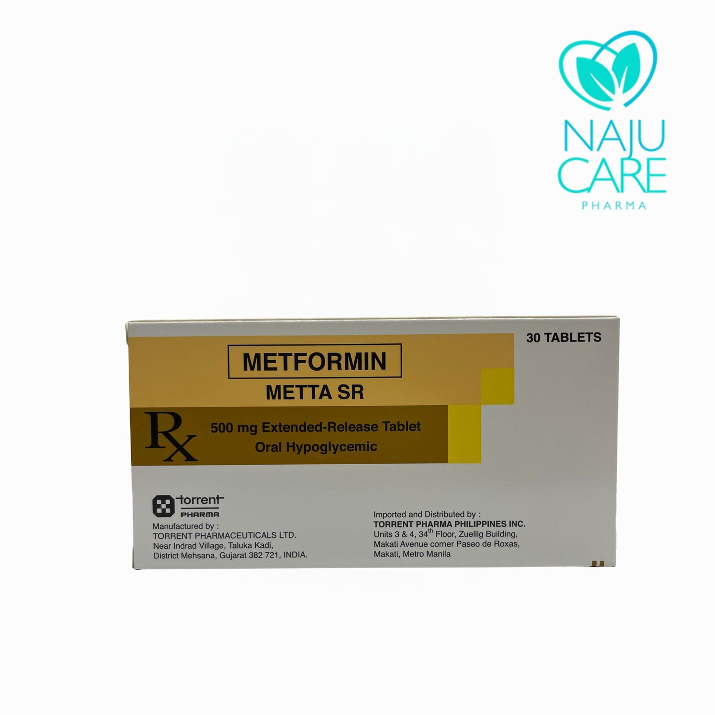 METFORMIN 500MG TABLET (METTA SR) 30 TABLETS