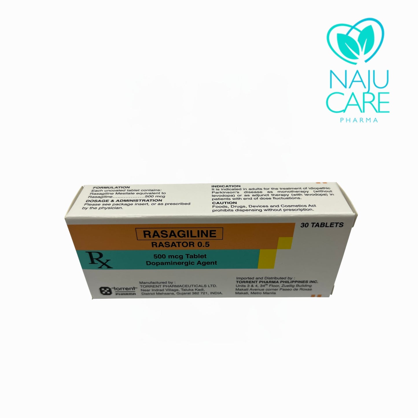 RAGASILINE 500MCG (RASATOR 0.5) 30 TABLETS