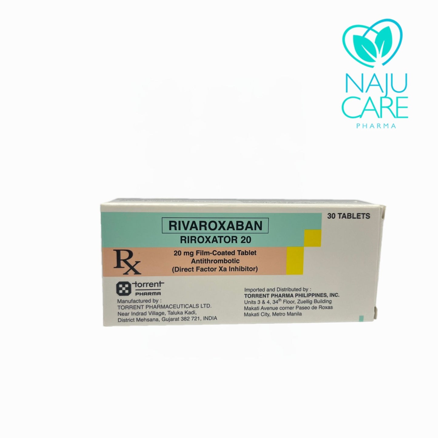 RIVAROXABAN 20MG FILM-COATED TABLET (RIROXATOR) 30 TABLETS