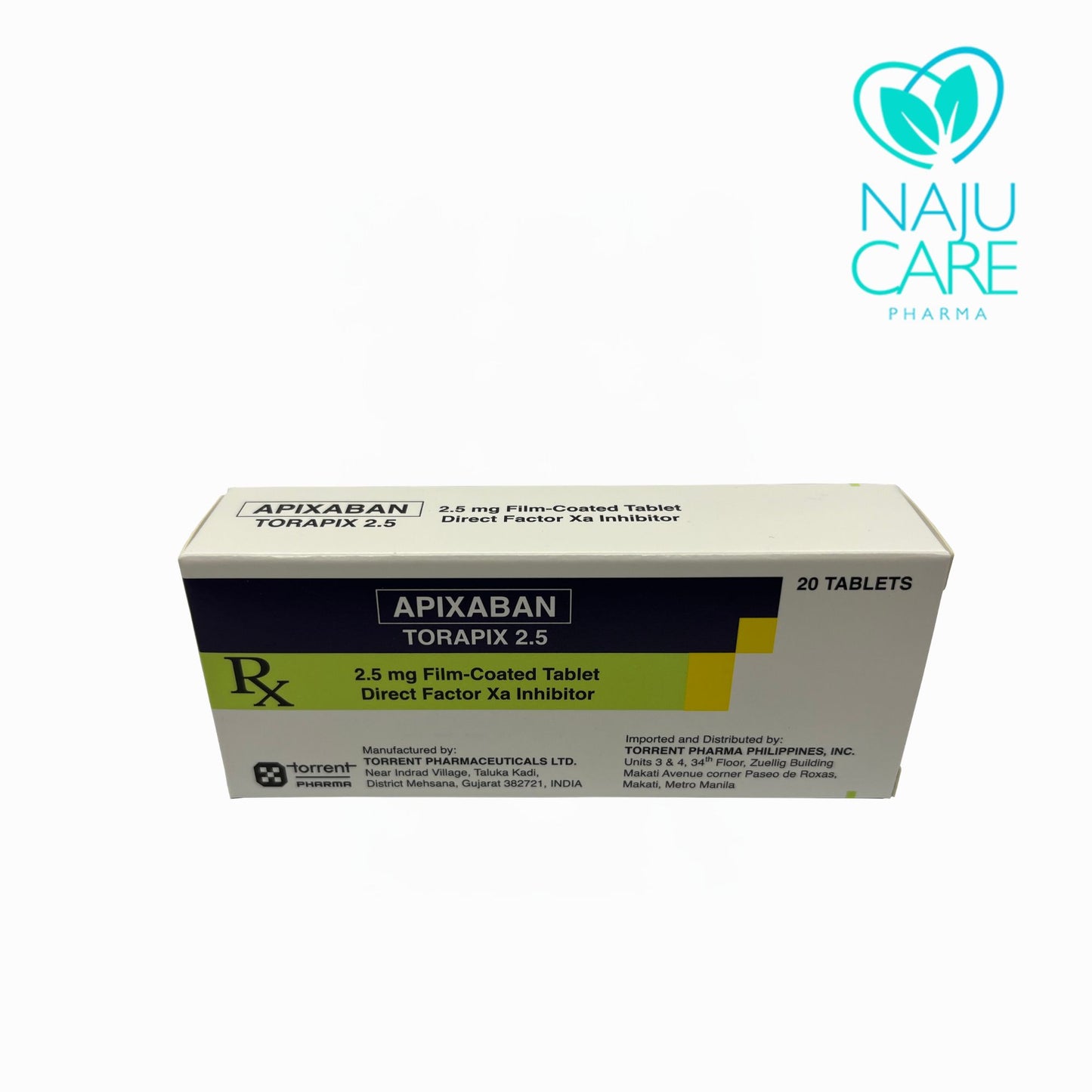 APIXABAN 2.5MG FILM-COATED TABLET (TORAPIX 2.5) 20 TABLETS