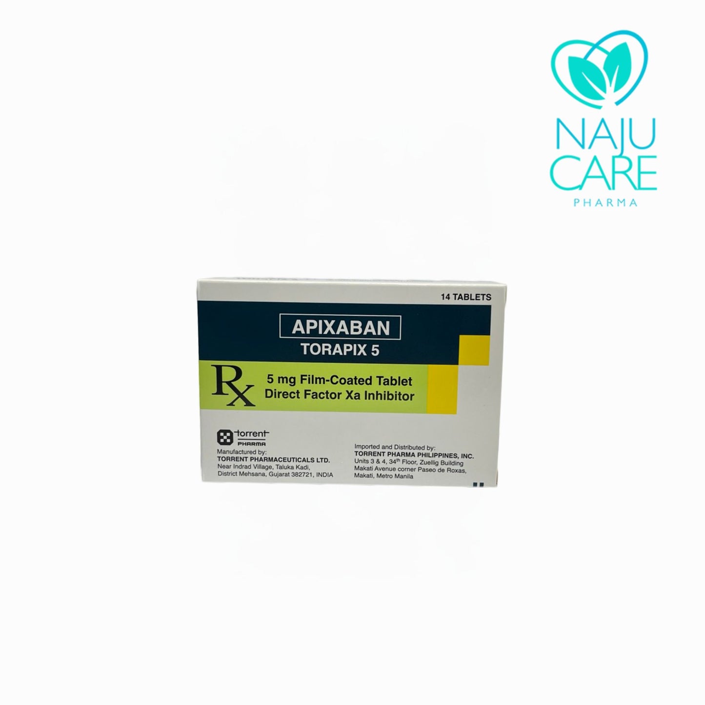 APIXABAN 5MG FILM-COATED TABLET (TORAPIX 5) 20 TABLETS