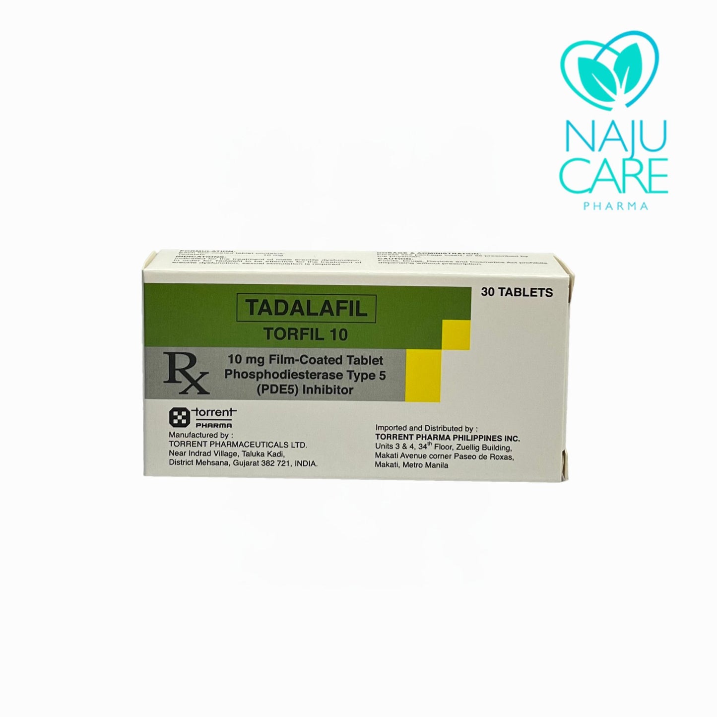 TADALAFIL 10MG FILM-COATED TABLET (TORFIL 10) 30 TABLETS