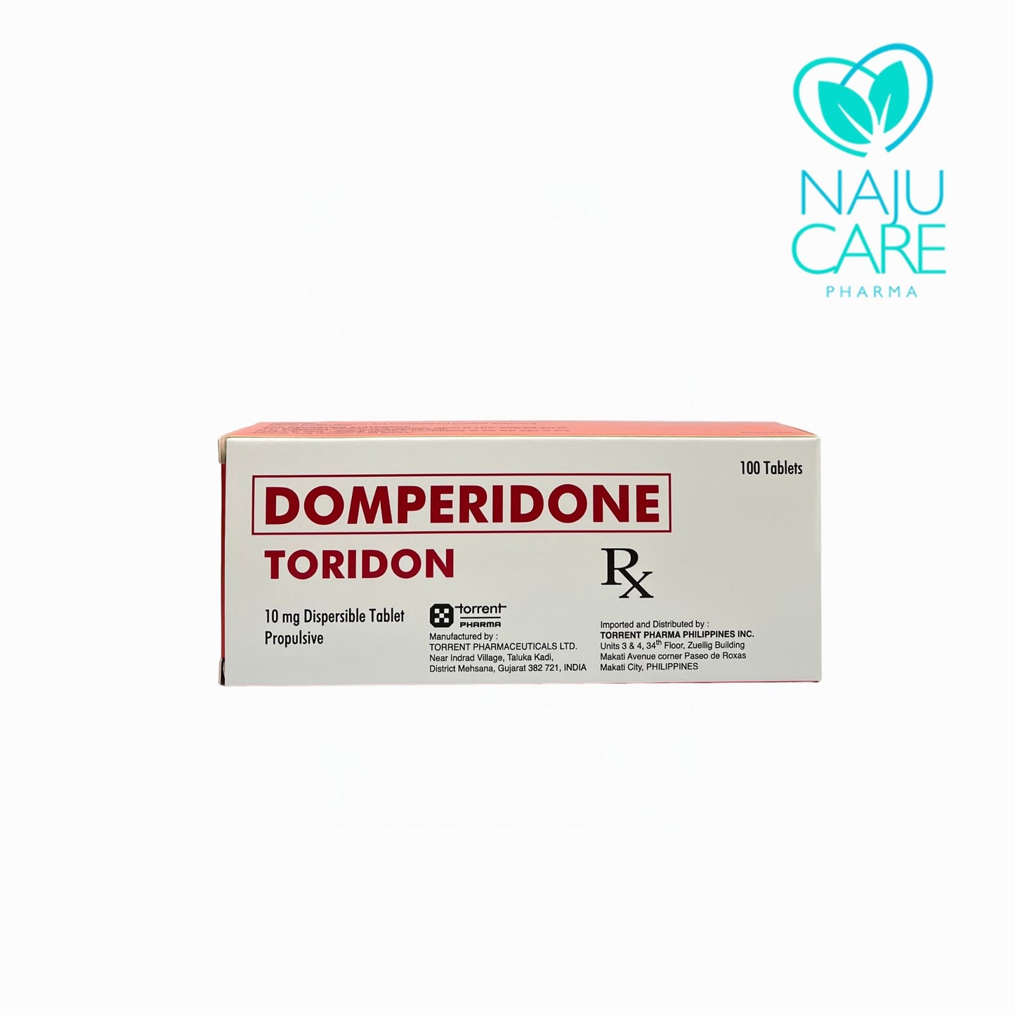 DOMPERIDONE 10MG TABLET (TORIDON) 100 TABLETS