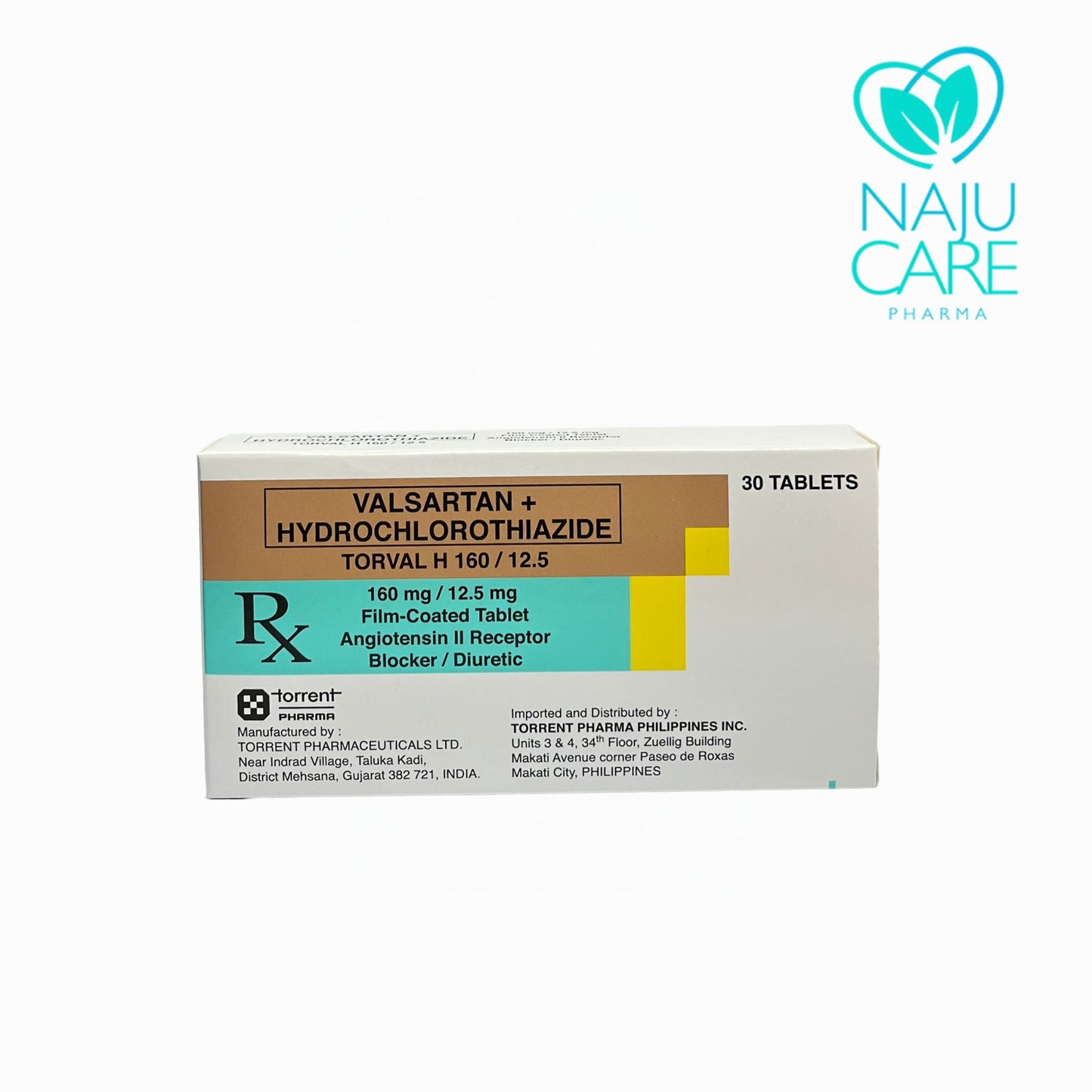 VALSARTAN + HYDROCHLOROTHIAZIDE 160MG/12.5 MG FIM-COATED TABLET (TORVAL H 160/12.5) 30 TABLETS