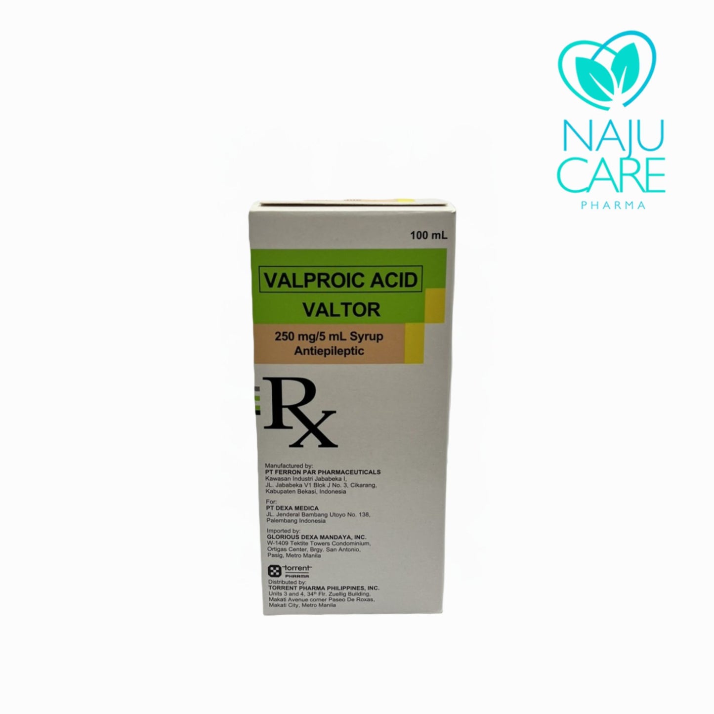 VALPROIC ACID 250 MG/5ML SYRUP (VALTOR) 100ML