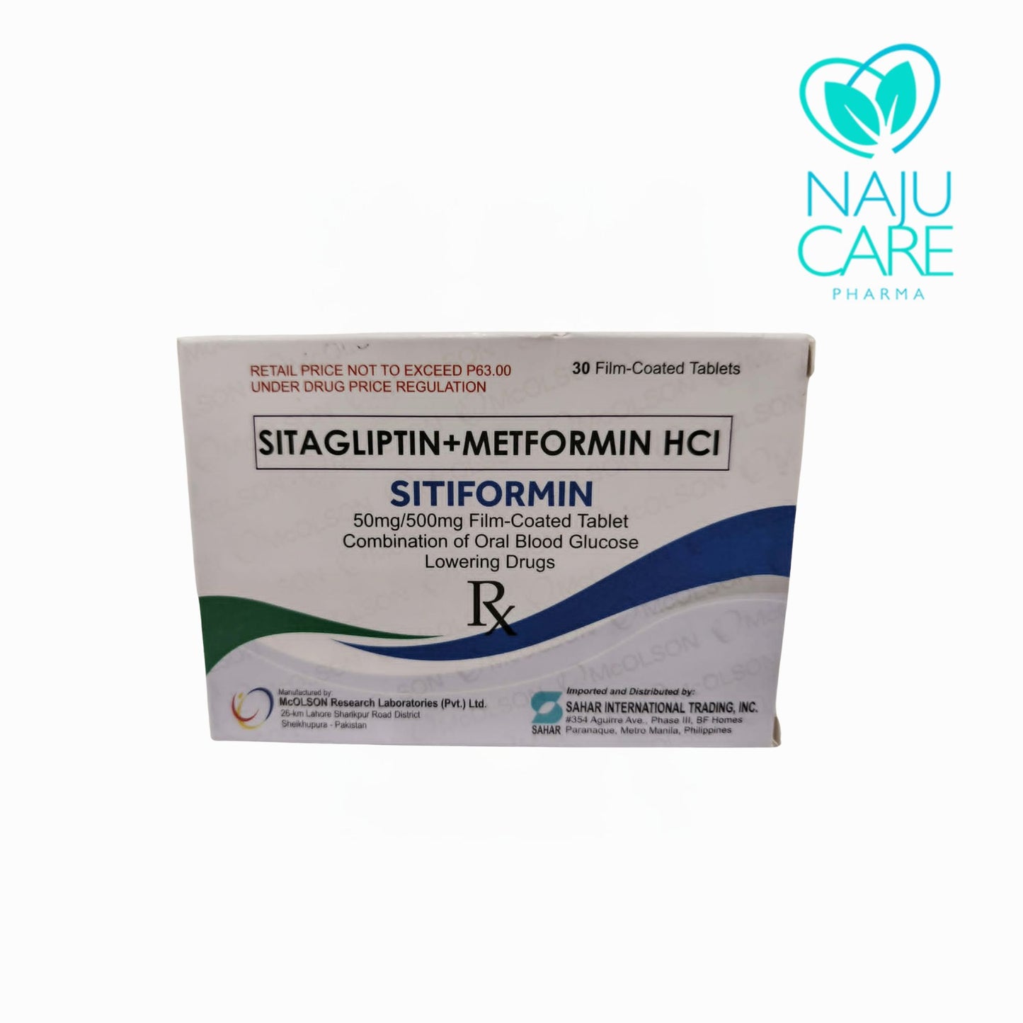 SITAGLIPTIN METFORMIN HCI 50MG/500MG FILM-COATED TABLET (SITIFORMIN)