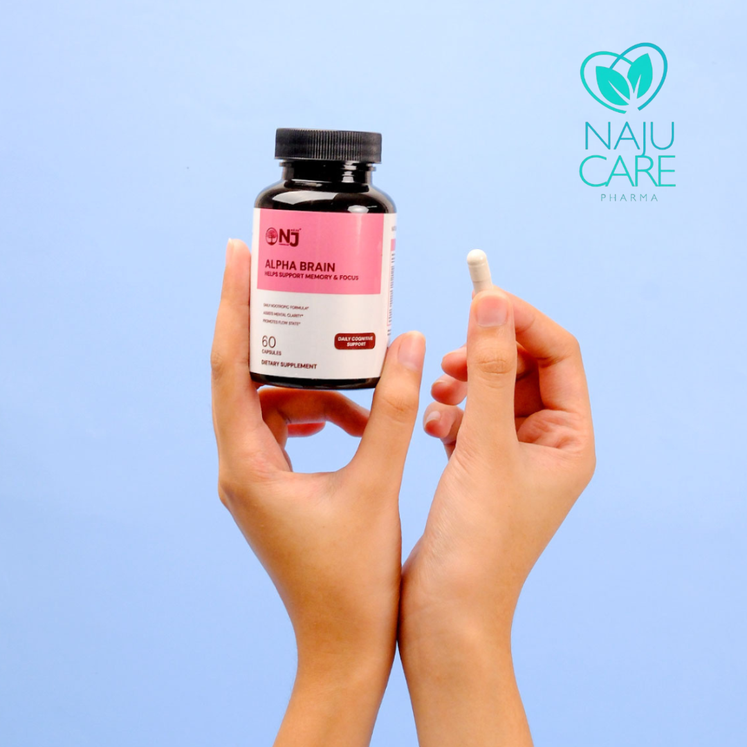 NAJU ALPHA BRAIN – Focus & Clarity Herbal Blend (60 Capsules)