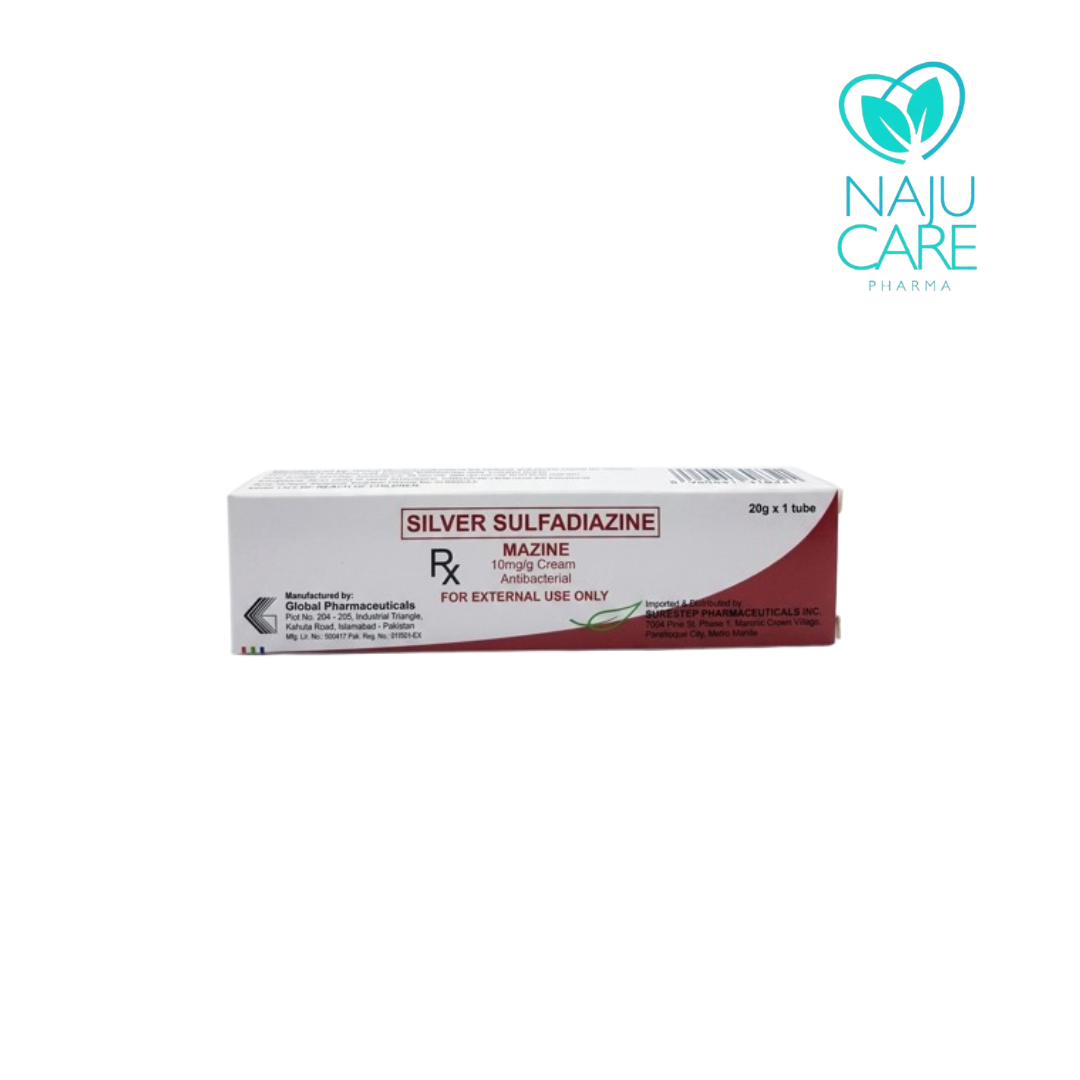 SILVER SULFADIAZINE 10MG Cream 20GRAM (Mazine)