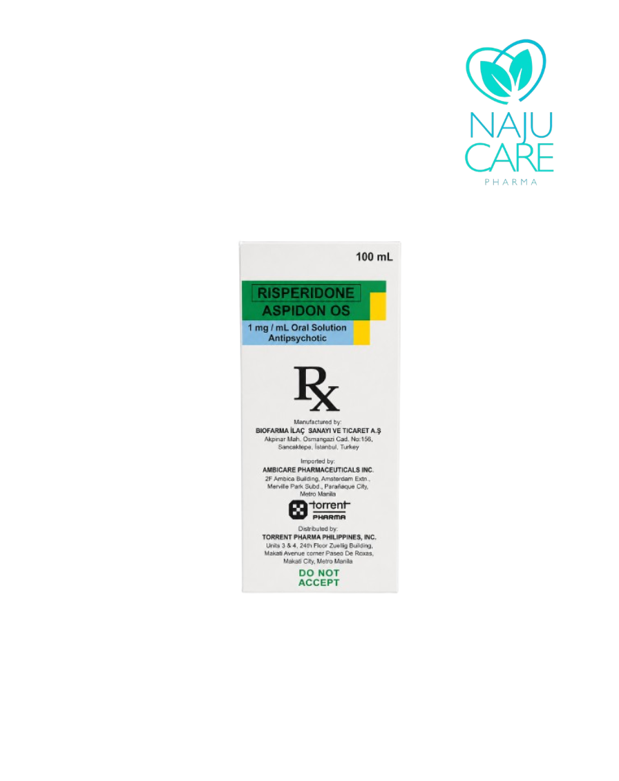RISPERIDONE 1mg/mL Oral Solution 100mL (Aspidon OS)