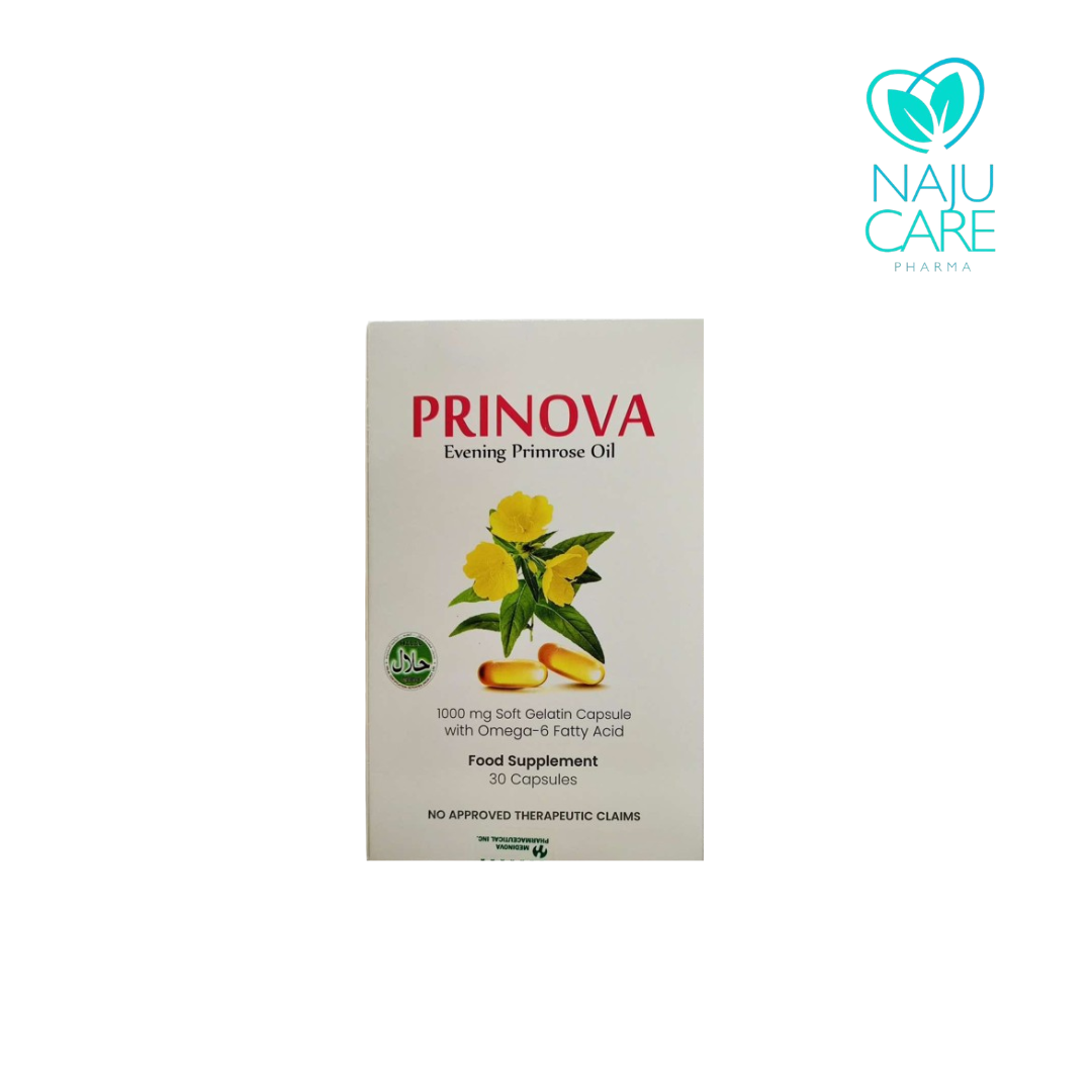 EVENING PRIMROSE OIL 1000mg Soft gelatin Capsules (PRINOVA)