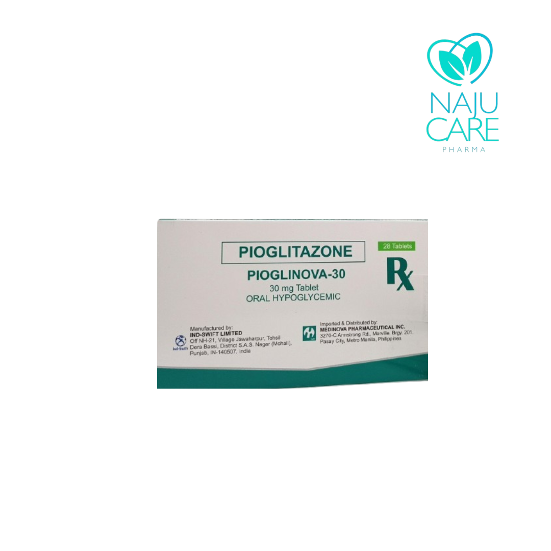 PIOGLITAZONE 30mg Tablet (PIOGLINOVA-30)