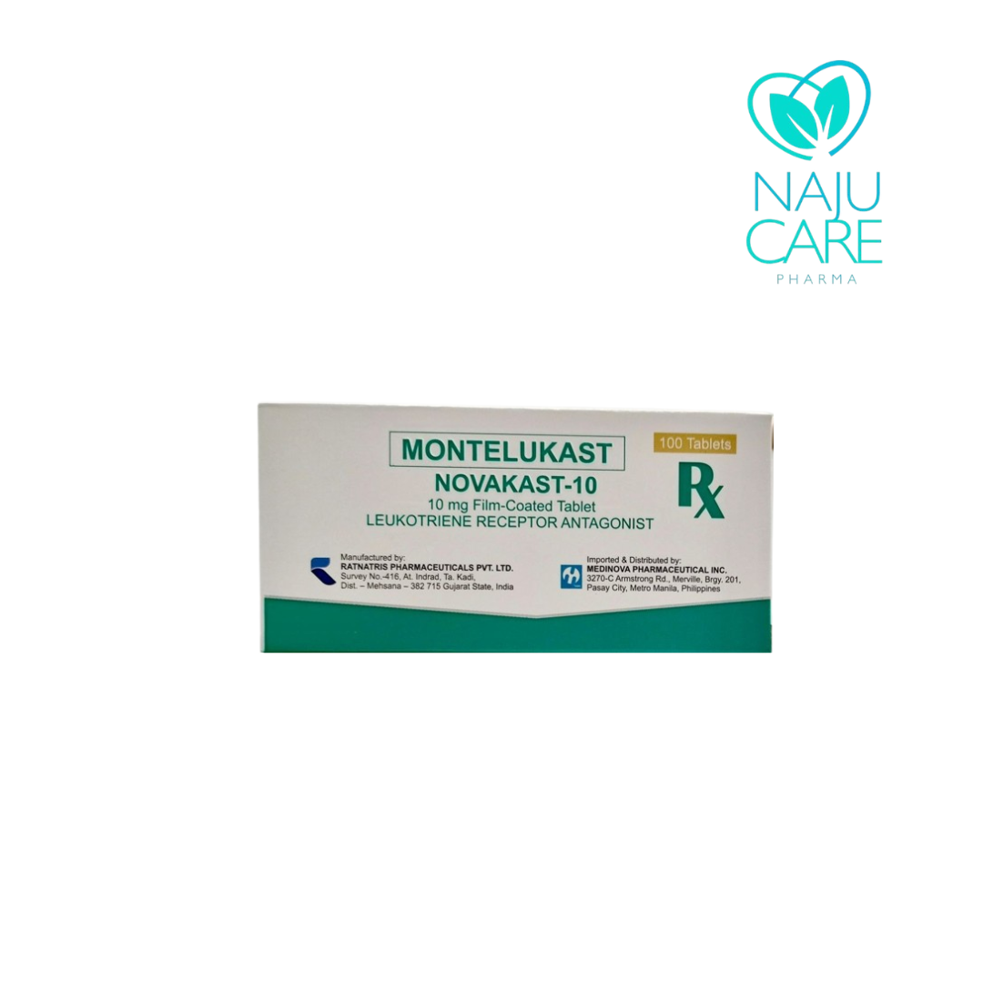 MONTELUKAST 10mg Film Coated Tablet (Novakast-10)