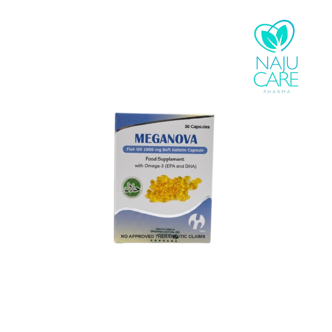 Fish Oil 1000mg Soft Gelatin Capsule (Meganova)