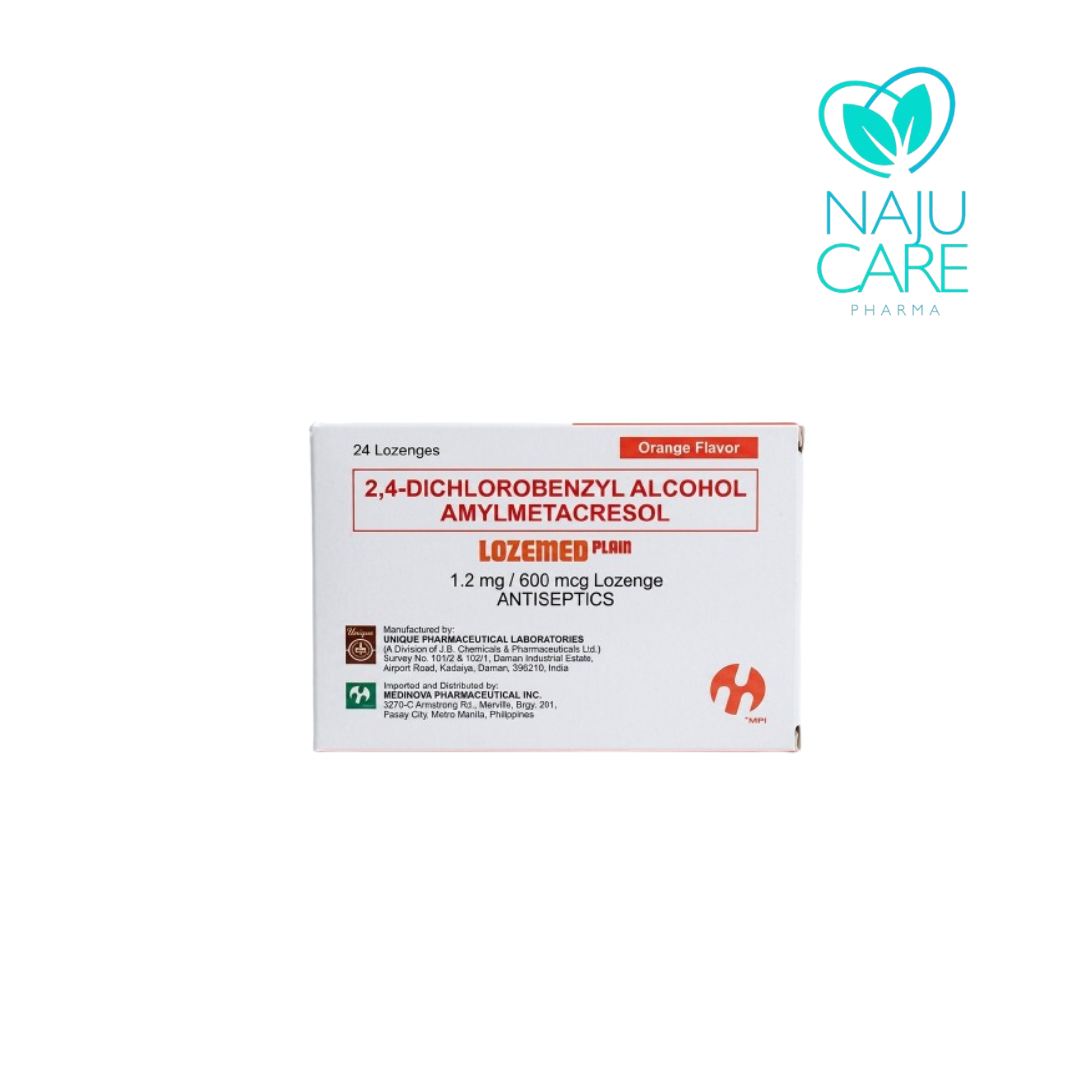 2,4-DICHLOROBENZYL ALCOHOL AMYLMETACRESOL 1.2mg/600mcg Orange Flavor Lozenge (LOZEMED plain)