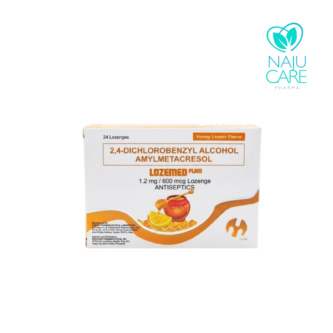 2,4-DICHLOROBENZYL ALCOHOL AMYLMETACRESOL 1.2mg/600mcg Honey Lemon Flavor Lozenge (LOZEMED plain)