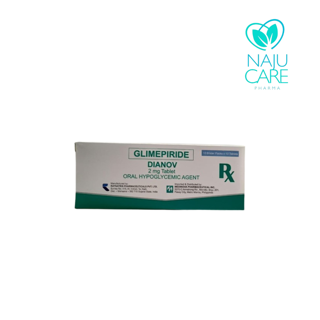 GLIMEPIRIDE 2mg Tablet (Dianov)