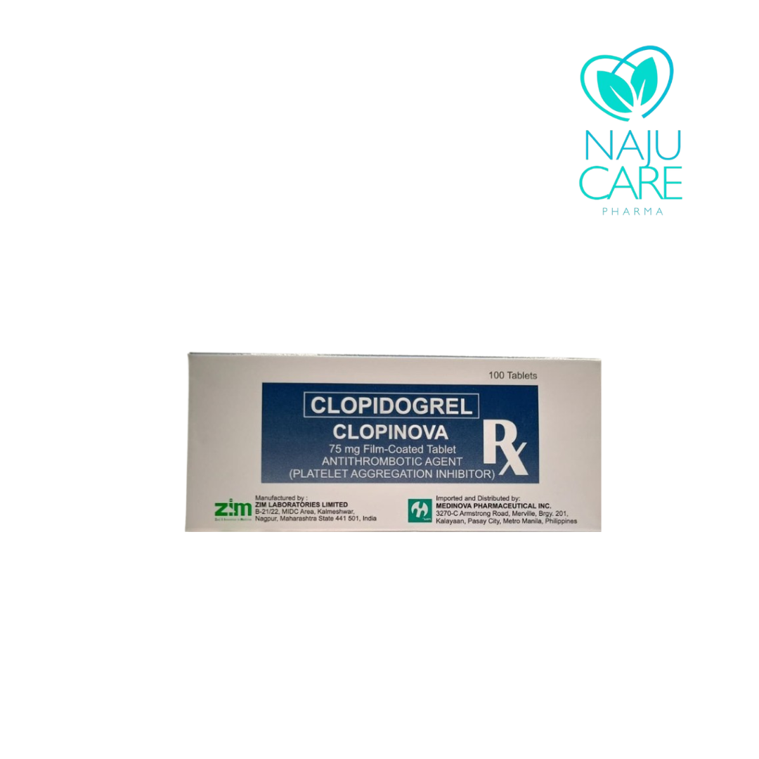 CLOPIDOGREL 75mg Film Coated Tablet (Clopiova)