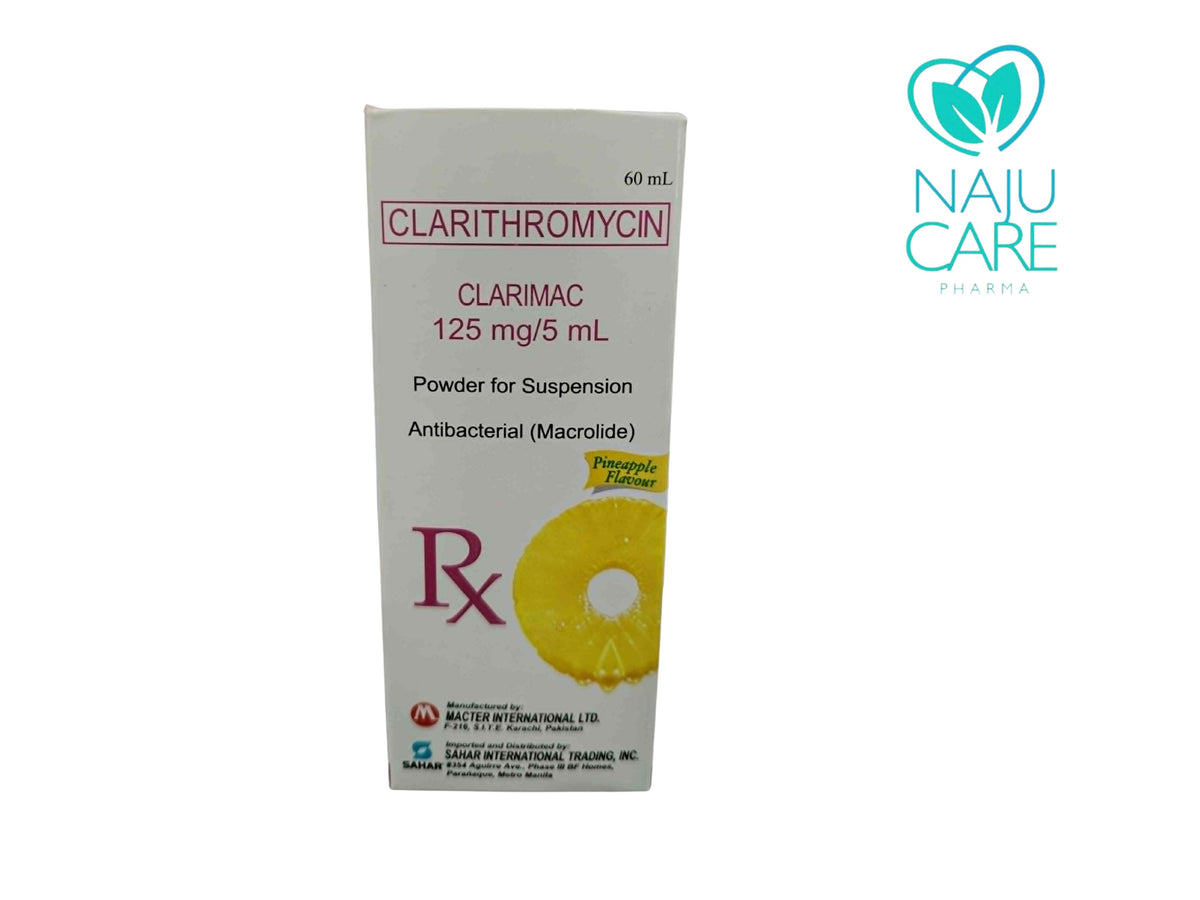 CLARITHROMYCIN 125mg/5mL Suspension 60mL (Clarimac)