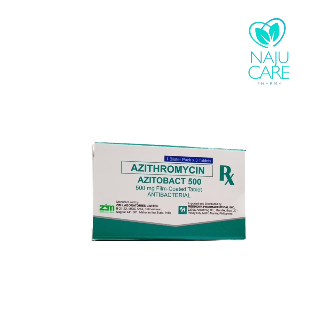 AZITOBACT 50mg Film Coated Tablet (Azitobact-500)