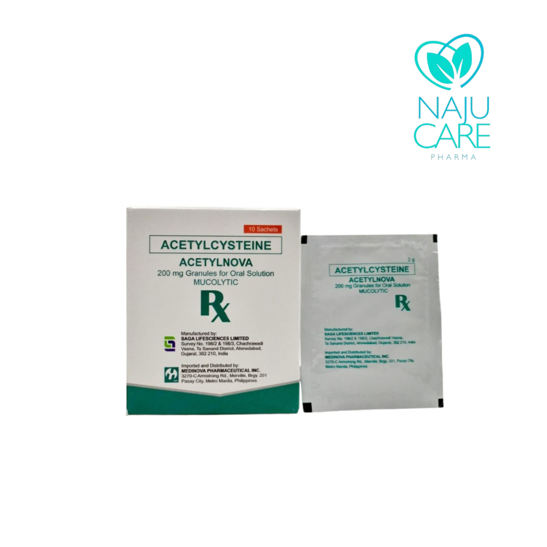 ACETYLCYSTEINE 200mg Granules For Oral Solution (Acetylnova)