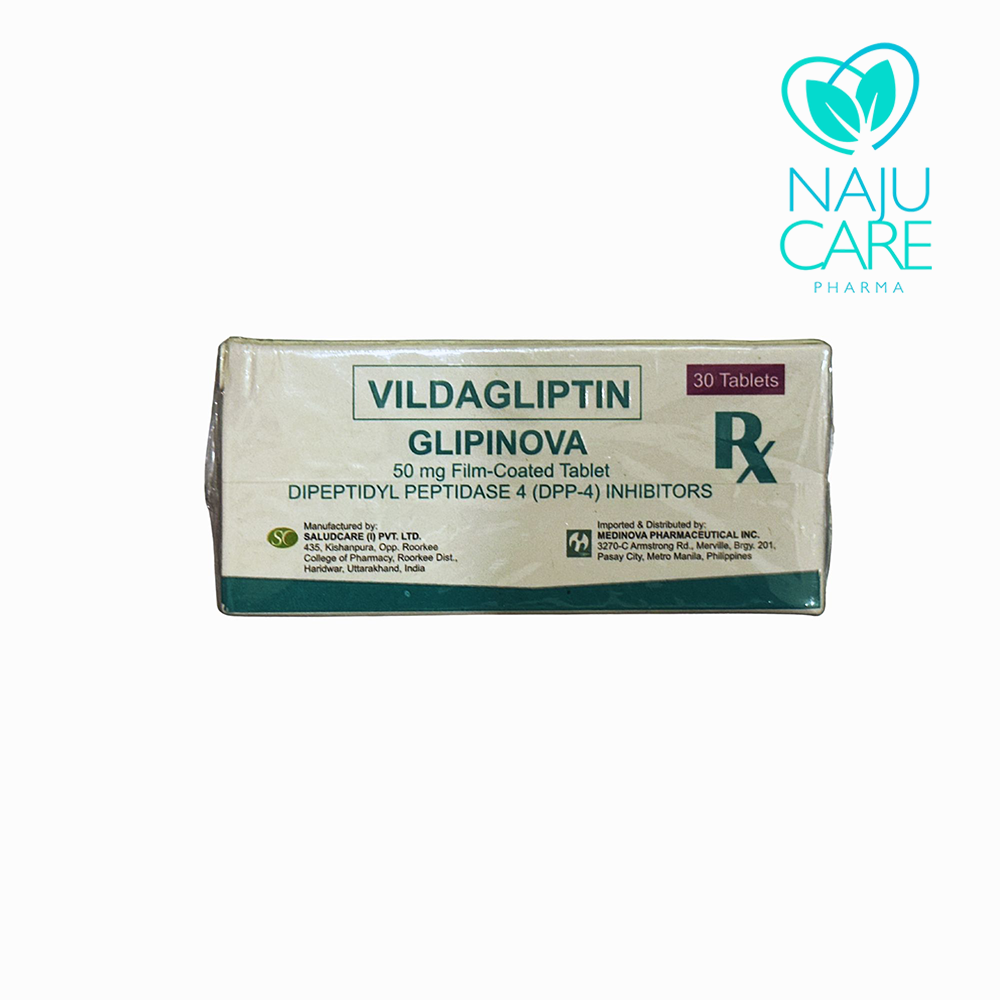 Vildagliptin Glipinova 50mg Film-Coated Tablet 1 BOX
