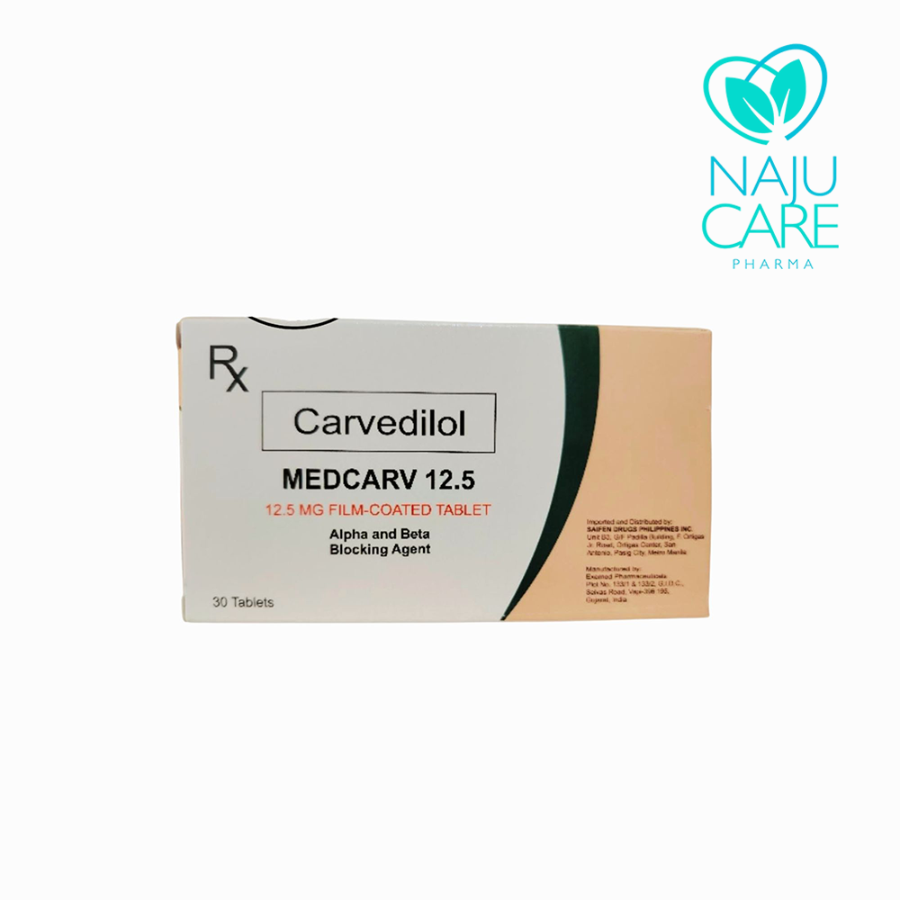Carvedilol MEDCARV 12.5 12.5mg Tablet 1 BOX