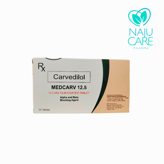 Carvedilol MEDCARV 12.5 12.5mg Tablet 1 BOX
