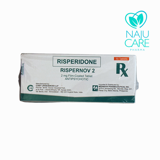 Risperidone Rispernov 2 2mg Film-Coated Tablet 1 BOX