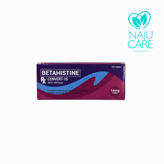 Betahistine CENVERT-16 16mg Tablet 1 BOX