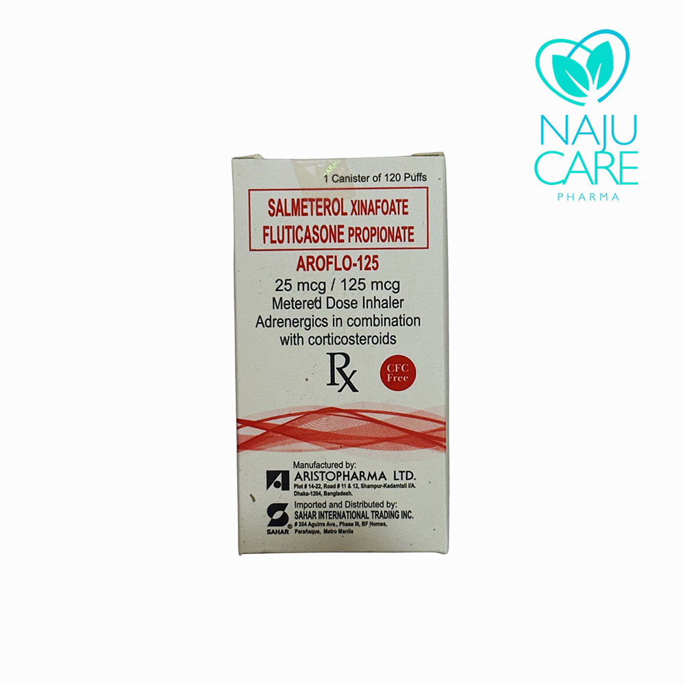 SALMETEROL XINAFOATE FLUTICASONE PROPIONATE 25mcg/125mcg Inhaler (Aroflo-125)