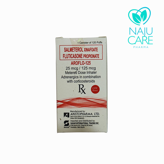 SALMETEROL XINAFOATE FLUTICASONE PROPIONATE 25mcg/125mcg Inhaler (Aroflo-125)