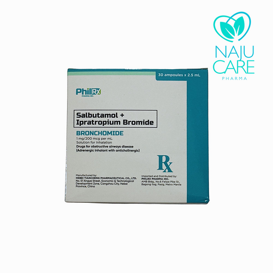 Salbutamol + Ipratropium Bronchomide Nebules 1 BOX