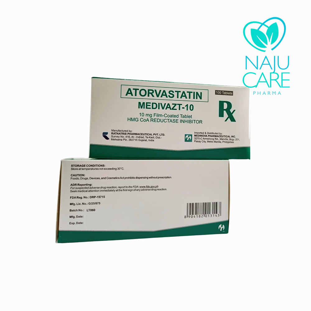 Atorvastatin Medivaz-10 10mg Film-Coated Tablet 1 BOX